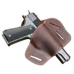 (1) Brown Leather Bikini Pistol Holster (View 2)