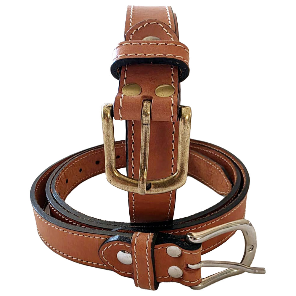 (1) Leather Tan Belt (30mm) View 1 only