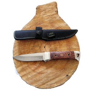 (1) Red Wood Columbia Fixed Blade Knife (View 1 only)