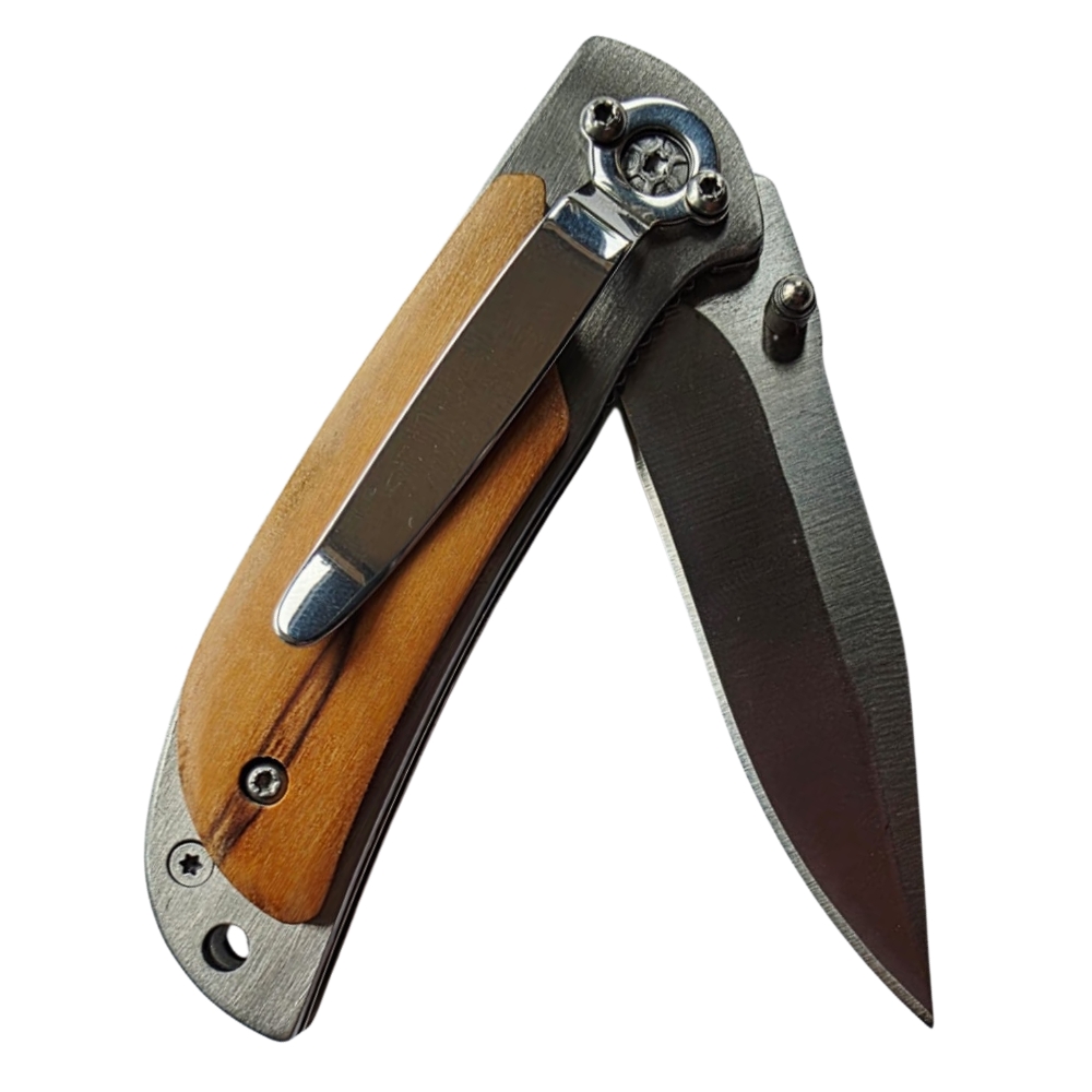 (1) Small Browning Light Wood (Folding Knife) Back view