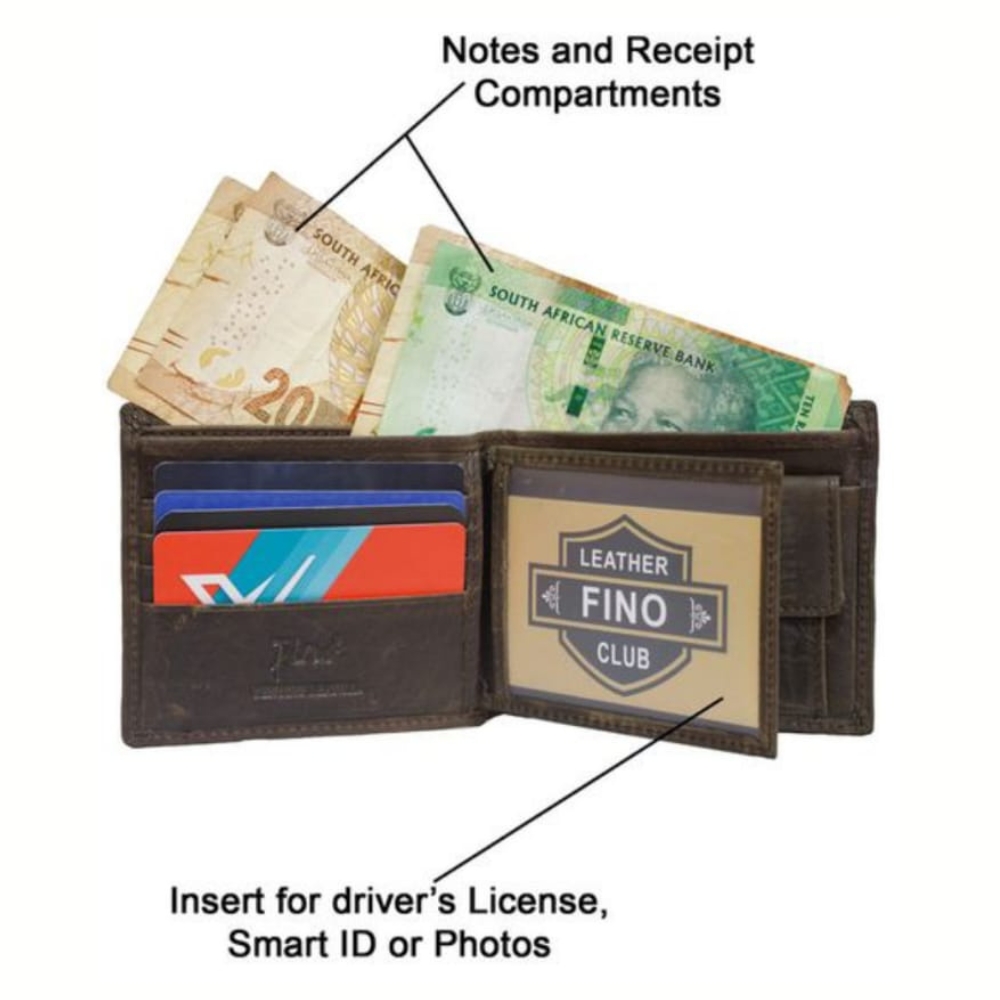(12) Dark Brown Leather Rhino Fino Wallet (View 2)