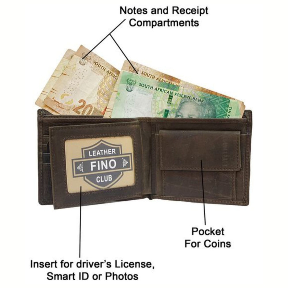 (12) Dark Brown Leather Rhino Fino Wallet (View 3)