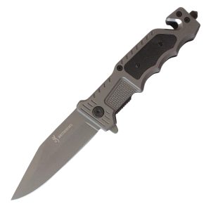 (12) Medium Browning Metal Handgrip (Folding Knife) Front view