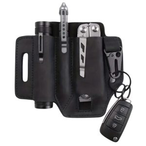 (2) Black Leather Multi-tool sheath (View 2 only)
