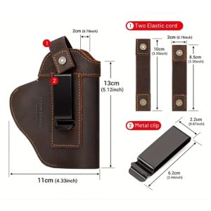 (2) Brown Leather Adjustable Pistol Holster (View 1 only)