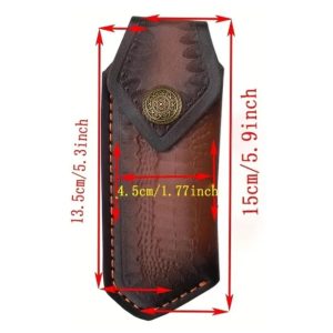 (2) Brown Leather Knife Sheath (View 1 only)