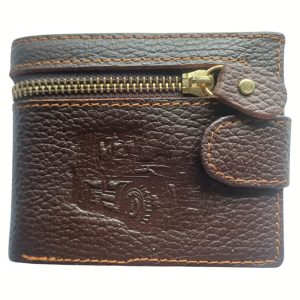 (2) Dakota Brown Leather Wolfhound Wallet with Classic Car Print (View 1)
