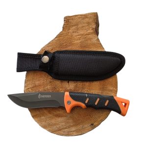 (2) Orange & Black Gerber Fixed Blade Knife (View 1 only)