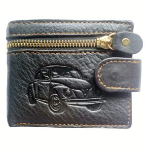 (3) Black Leather Wolfhound Wallet with Beetle Print (View 1)