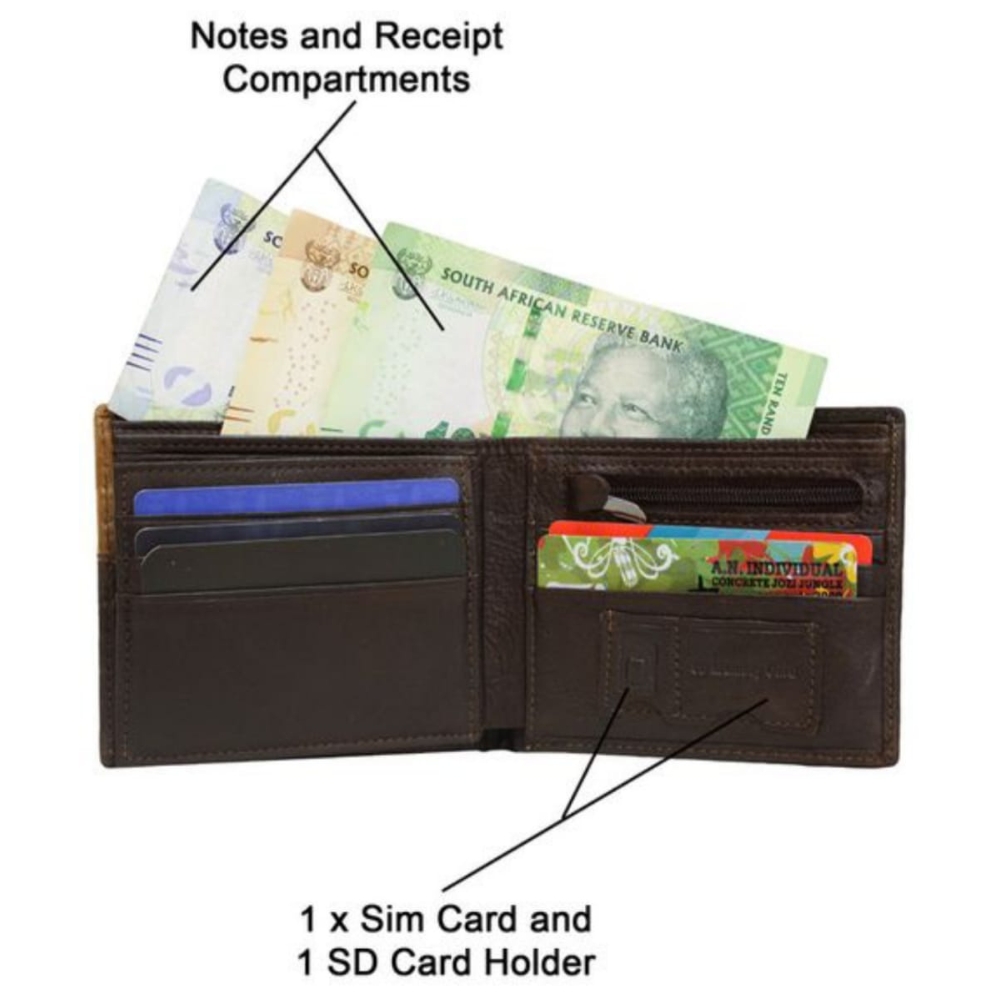(3) Brown Leather With Crocodile Print Fino Wallet (View 3)