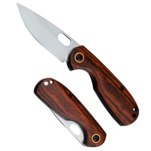 (3) Small Browning Red Wood (Folding Knife) Front and back view