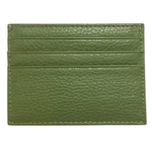 (4) Green leather card holder (View 1 only)