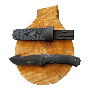 (5) Black Columbia Skinner Fixed Blade Knife (View 1 only)