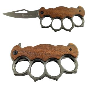 (5) Medium Browning Knuckle Duster (Folding Knife) open and closed view