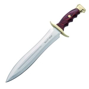 (6) Muela Rose Wood Bowie Fixed Blade Knife (View 1)