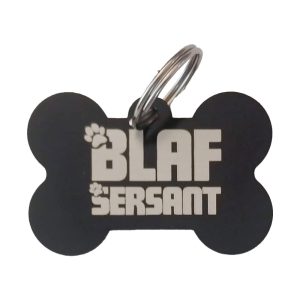 Black Dog Tag With Blaf Sersant Logo