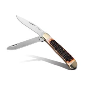 Lifespace Premium Trapper 2-blade Pocket Knife with SS Blade and Bone Handle
