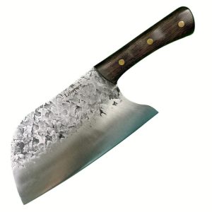 Hammered Braai Cleaver with Curved Blade