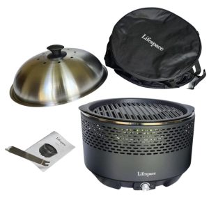 Lifespace Portable Charcoal Braai with Free Dome Lid and Carry Bag