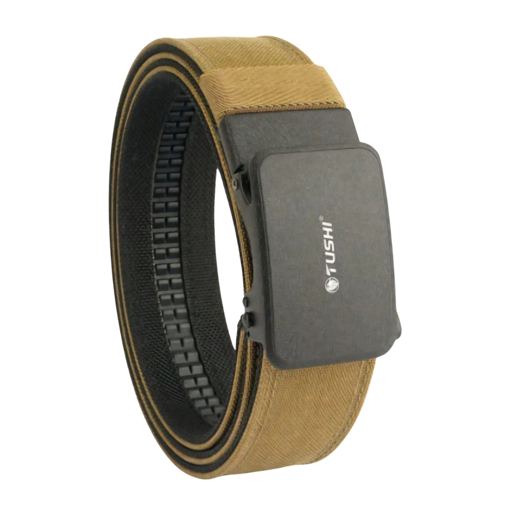 Heavy duty quick release tactical ratchet belt sand