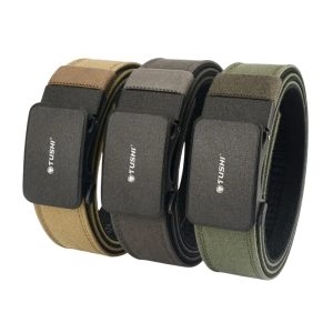 Heavy duty quick release tactical ratchet belts