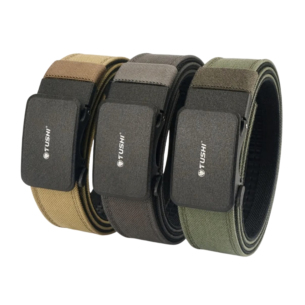 Heavy duty quick release tactical ratchet belts