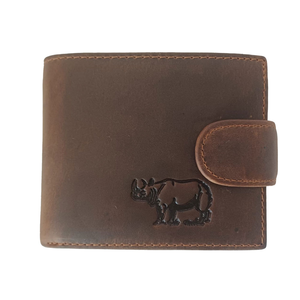 Dark Brown Fino Rhino Wallet with Clip