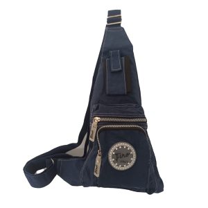 Fino nylon chest bag navy